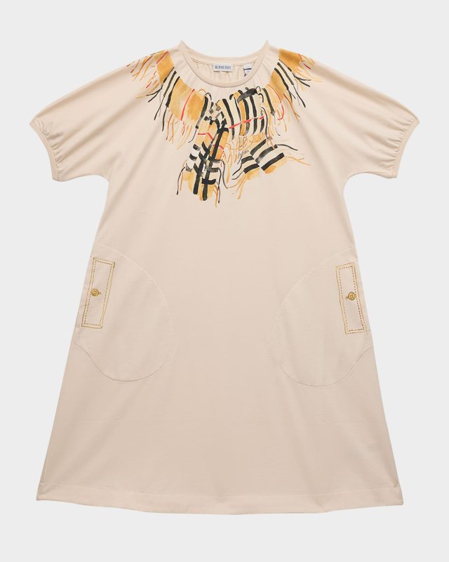 Girl's Gladys Cotton Jersey Dress, Size 3-14